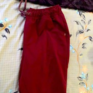 JAANUU Burgundy joggers size M